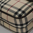 BURBERRY Nova Check Clutch Bag Nylon Beige Auth BA224AV-16