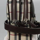 BURBERRY Nova Check Clutch Bag Nylon Beige Auth BA224AV-10