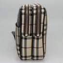 BURBERRY Nova Check Clutch Bag Nylon Beige Auth BA224AV-3