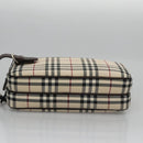 BURBERRY Nova Check Clutch Bag Nylon Beige Auth BA224AV-5