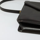 Christian Dior Shoulder Bag Leather Brown Gold Auth BA2252-10