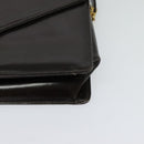 Christian Dior Shoulder Bag Leather Brown Gold Auth BA2252-11