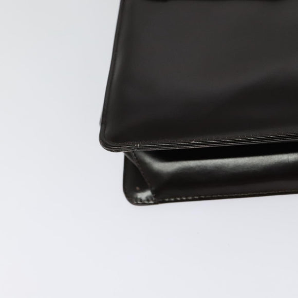 Christian Dior Shoulder Bag Leather Brown Gold Auth BA2252