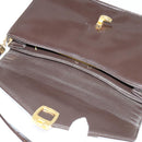 Christian Dior Shoulder Bag Leather Brown Gold Auth BA2252-15