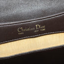Christian Dior Shoulder Bag Leather Brown Gold Auth BA2252-16