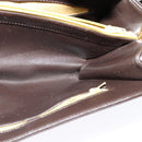 Christian Dior Shoulder Bag Leather Brown Gold Auth BA2252-18