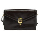 Christian Dior Shoulder Bag Leather Brown Gold Auth BA2252-2