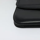 BALLY Shoulder Bag Leather Black Gold Auth BA2261-9