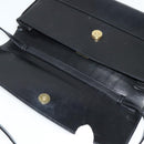 BALLY Shoulder Bag Leather Black Gold Auth BA2261-10