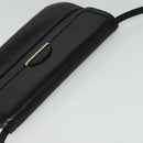 BALLY Shoulder Bag Leather Black Gold Auth BA2261-6