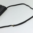 BALLY Shoulder Bag Leather Black Gold Auth BA2261-7