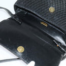 BALLY Hand Bag Leather 2way Black Gold Auth BA2262-11