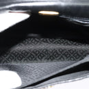 BALLY Hand Bag Leather 2way Black Gold Auth BA2262-12