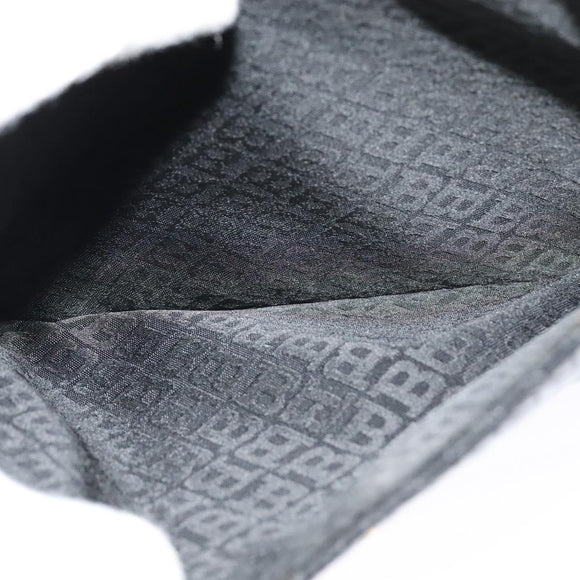 BALLY Hand Bag Leather 2way Black Gold Auth BA2262