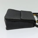 BALLY Hand Bag Leather 2way Black Gold Auth BA2262-4