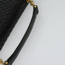 BALLY Hand Bag Leather 2way Black Gold Auth BA2262-7