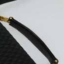 BALLY Hand Bag Leather 2way Black Gold Auth BA2262-8