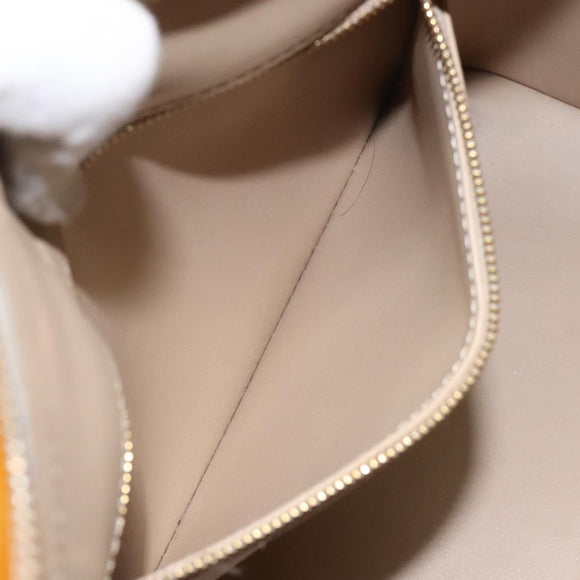 LOUIS VUITTON Monogram Vernis Houston Hand Bag Beige M91004 LV Auth BA2272