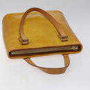 LOUIS VUITTON Monogram Vernis Houston Hand Bag Beige M91004 LV Auth BA2272-6