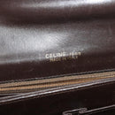 CELINE C Sulky Shoulder Bag Canvas Brown Gold Auth BA2276-18