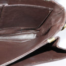 CELINE C Sulky Shoulder Bag Canvas Brown Gold Auth BA2276-19