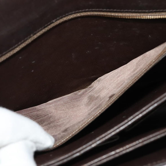 CELINE C Sulky Shoulder Bag Canvas Brown Gold Auth BA2276