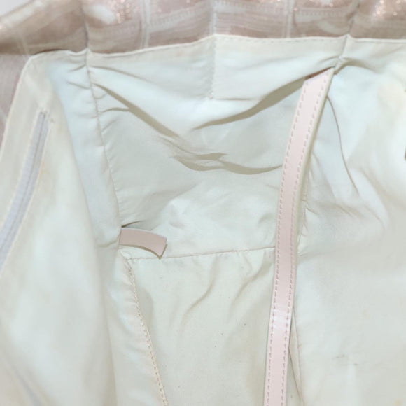 CHANEL New Travel Line Tote Bag Nylon Beige CC Auth BA2277