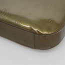 CARTIER Happy Birthday Shoulder Bag Enamel Khaki Silver Auth BA2280-9