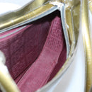 CARTIER Happy Birthday Shoulder Bag Enamel Khaki Silver Auth BA2280-17