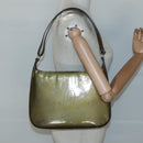 CARTIER Happy Birthday Shoulder Bag Enamel Khaki Silver Auth BA2280-19