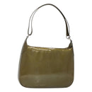 CARTIER Happy Birthday Shoulder Bag Enamel Khaki Silver Auth BA2280-1