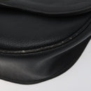Christian Dior Honeycomb Canvas Shoulder Bag PVC Leather Black Gold Auth BA2285-9