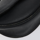 Christian Dior Honeycomb Canvas Shoulder Bag PVC Leather Black Gold Auth BA2285-14