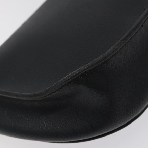 Christian Dior Honeycomb Canvas Shoulder Bag PVC Leather Black Gold Auth BA2285