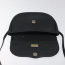 Christian Dior Honeycomb Canvas Shoulder Bag PVC Leather Black Gold Auth BA2285-10