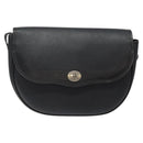 Christian Dior Honeycomb Canvas Shoulder Bag PVC Leather Black Gold Auth BA2285-13