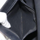 Christian Dior Honeycomb Canvas Shoulder Bag PVC Leather Black Gold Auth BA2285-12