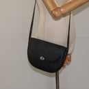 Christian Dior Honeycomb Canvas Shoulder Bag PVC Leather Black Gold Auth BA2285-21