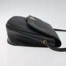 Christian Dior Honeycomb Canvas Shoulder Bag PVC Leather Black Gold Auth BA2285-3