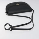 Christian Dior Honeycomb Canvas Shoulder Bag PVC Leather Black Gold Auth BA2285-7
