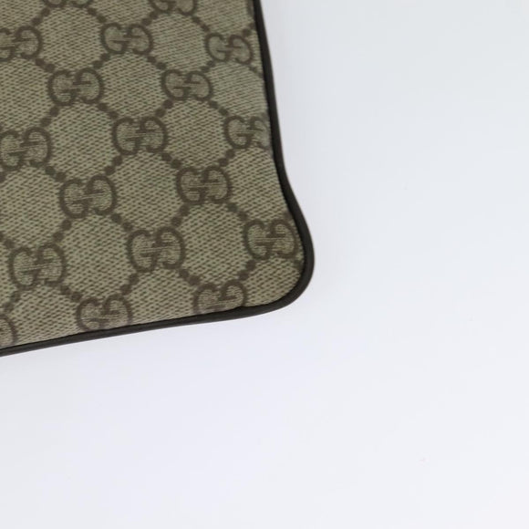 GUCCI GG Supreme Shoulder Bag PVC Beige Gold 141626 Auth BA2287