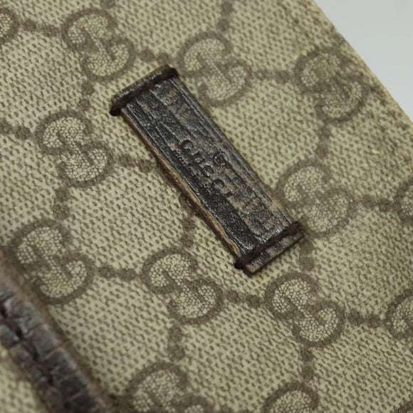 GUCCI GG Supreme Shoulder Bag PVC Beige Gold 141626 Auth BA2287