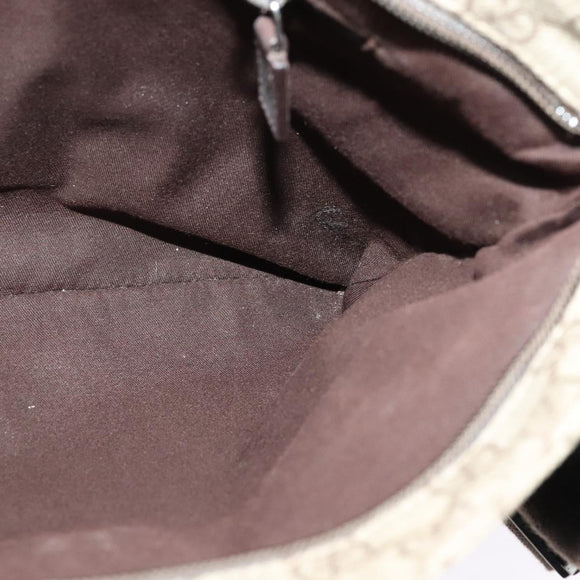 GUCCI GG Supreme Shoulder Bag PVC Beige Gold 141626 Auth BA2287