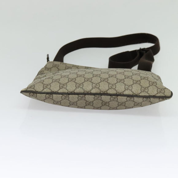 GUCCI GG Supreme Shoulder Bag PVC Beige Gold 141626 Auth BA2287