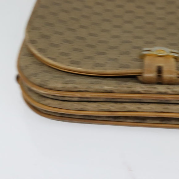 GUCCI Micro GG Supreme Shoulder Bag PVC Beige Gold 001 406 1780 Auth BA2288