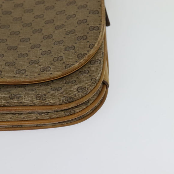 GUCCI Micro GG Supreme Shoulder Bag PVC Beige Gold 001 406 1780 Auth BA2288