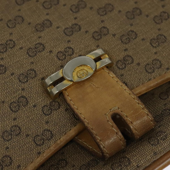 GUCCI Micro GG Supreme Shoulder Bag PVC Beige Gold 001 406 1780 Auth BA2288