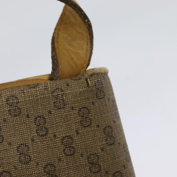 GUCCI Micro GG Supreme Shoulder Bag PVC Beige Gold 001 406 1780 Auth BA2288