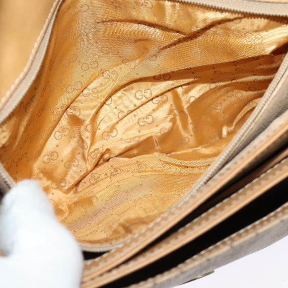 GUCCI Micro GG Supreme Shoulder Bag PVC Beige Gold 001 406 1780 Auth BA2288