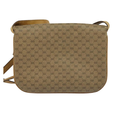GUCCI Micro GG Supreme Shoulder Bag PVC Beige Gold 001 406 1780 Auth BA2288 - 0